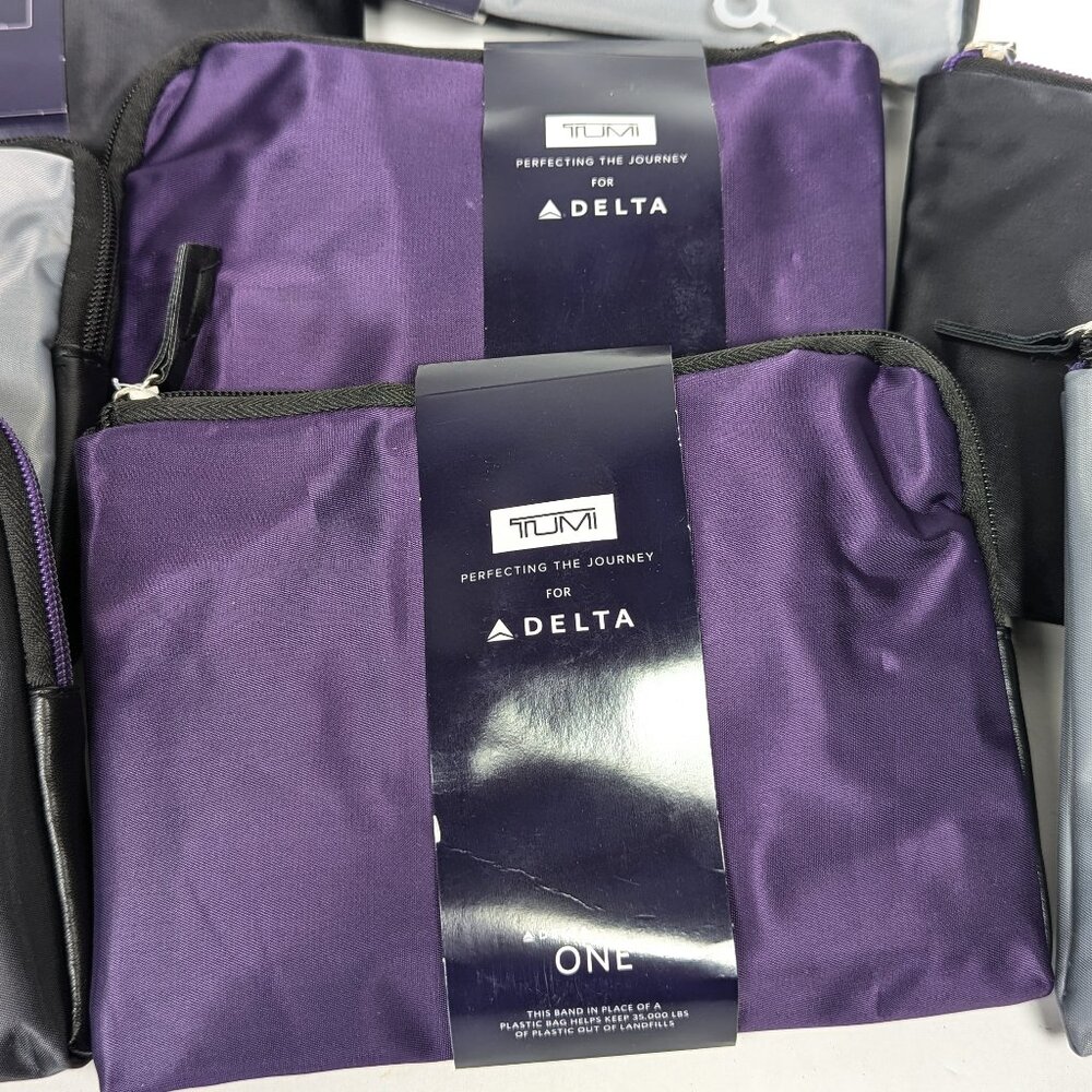 TUMI Delta One First Class Cosmetics Goodie Bag - NEW - Purple